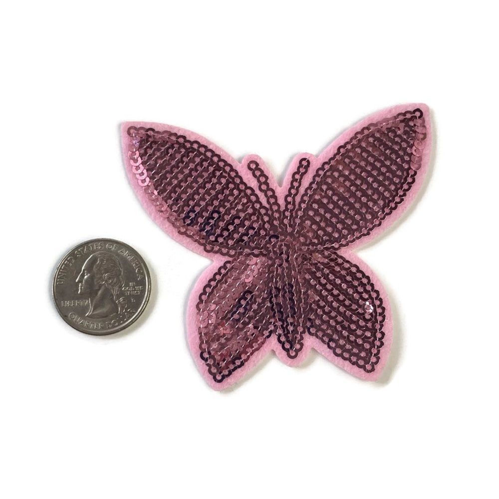 Pink Sequins Butterfly Patch - Picture 2 of 3